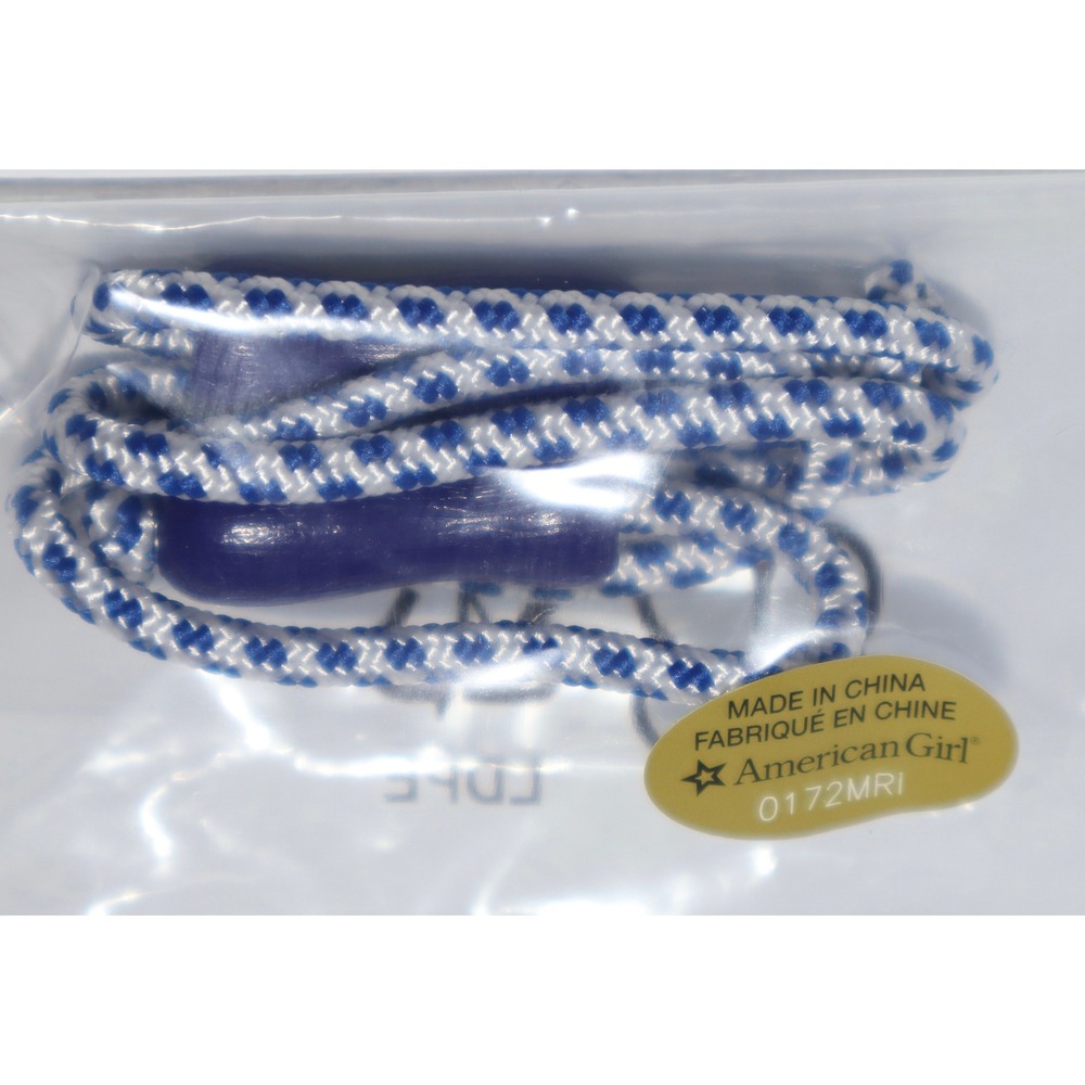 American Girl Doll Molly's Birthday Party Replacement  Blue White Jump Rope NEW